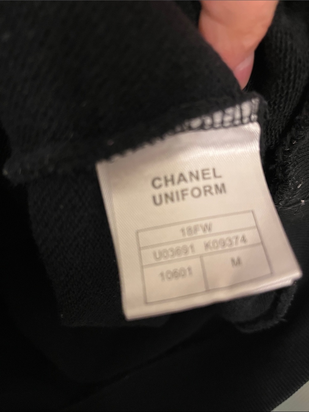 Chanel Uniform Logo Sweatshirt. Embroidered Chanel logo, Rubber Chanel appliqué - Picture 6 of 13